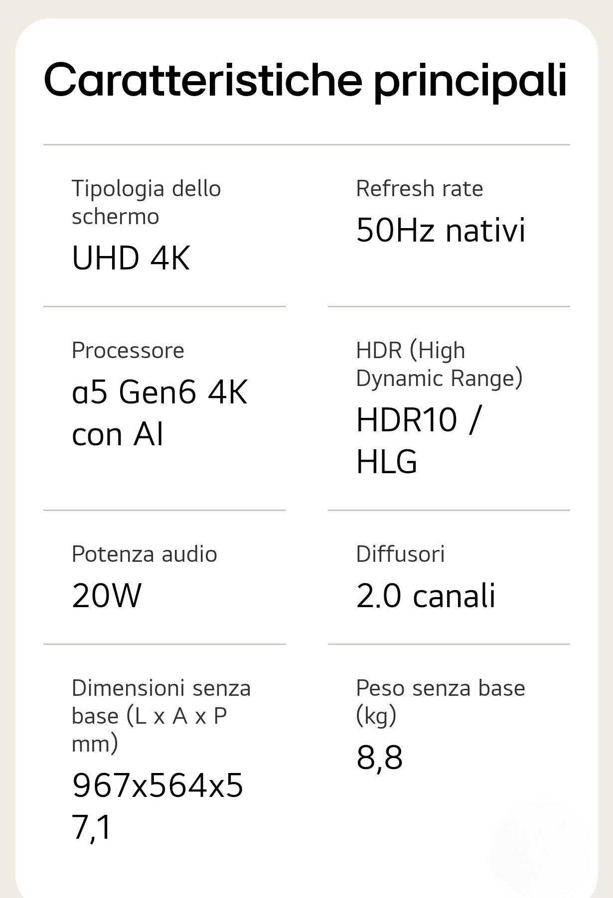 TV 43" UHD Serie UR78 43" 4K