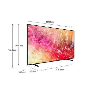 Samsung TV UHD 4K 55” UE55DU7100 Smart TV Wi-Fi Black 2024, Processore Crystal 4K, 4K Upscaling, Slim Look Design, OTS Lite