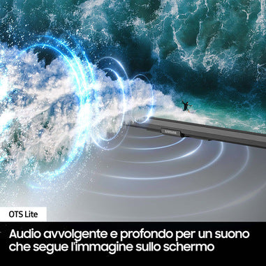 Samsung TV UHD 4K 55” UE55DU7100 Smart TV Wi-Fi Black 2024, Processore Crystal 4K, 4K Upscaling, Slim Look Design, OTS Lite