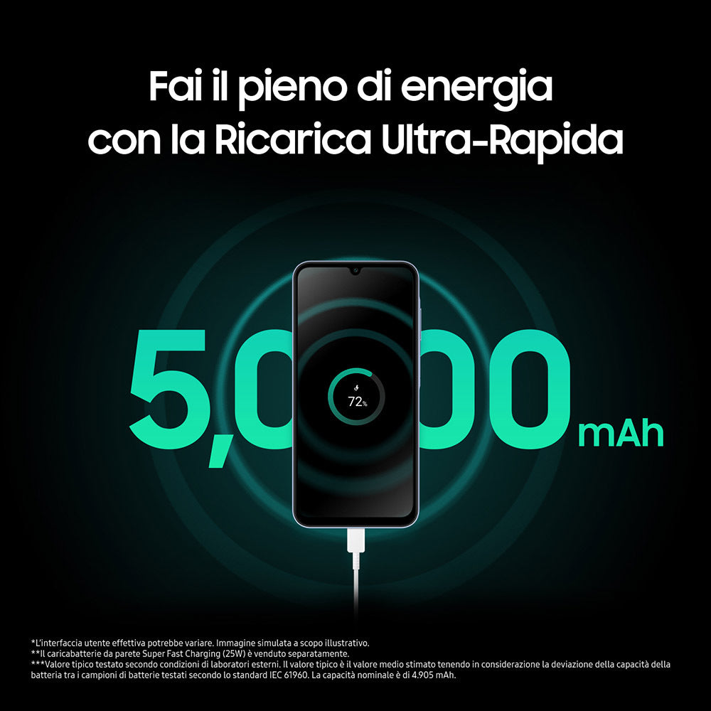 Samsung Galaxy A25 5G 6+128GB Blue Black ITA