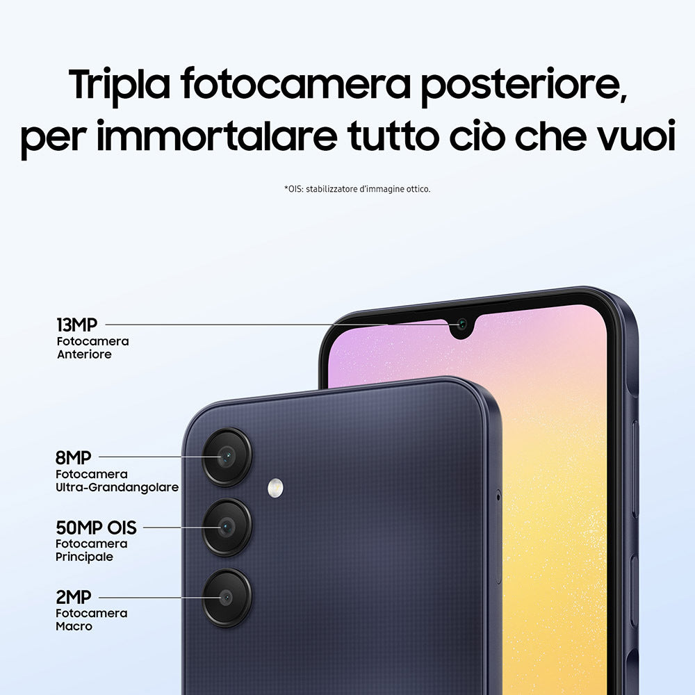 Samsung Galaxy A25 5G 6+128GB Blue Black ITA